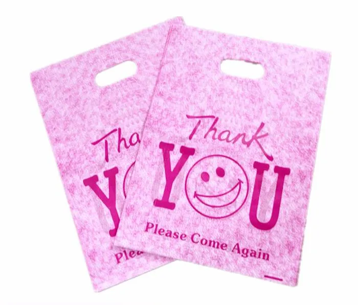 Високої Щільності LDPE PE пластикові Die Cut ручки сумки для покупок