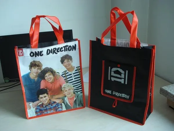 Рекламні оптом ламіновані полотнища моди дешеві тканина Складная багаторазові подарунок PP Non ткані покупки сумка