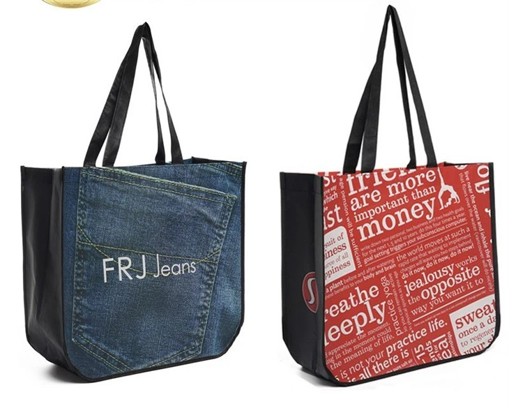 Глянцевий ламінований нетканий мішок із вигнутим дном